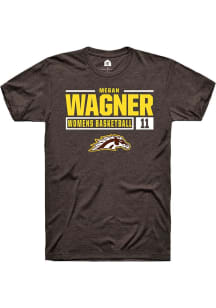 Megan Wagner Brown Western Michigan Broncos NIL Stacked Box Short Sleeve T Shirt