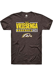 Zach Vriesenga  Western Michigan Broncos Brown Rally NIL Stacked Box Short Sleeve T Shirt