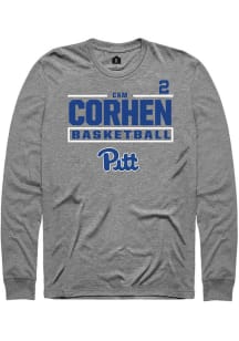 Cam Corhen Rally Mens Graphite Pitt Panthers NIL Stacked Box Tee