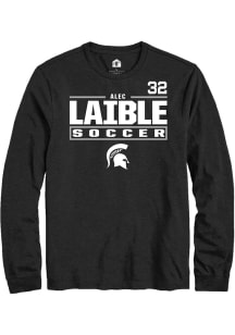 Alec Laible Rally Mens Black Michigan State Spartans NIL Stacked Box Tee