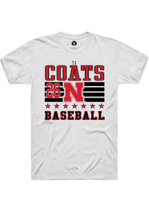 TJ Coats White Nebraska Cornhuskers NIL Striped Short Sleeve T Shirt