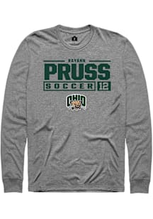 Rayann Pruss  Ohio Bobcats Graphite Rally NIL Stacked Box Long Sleeve T Shirt