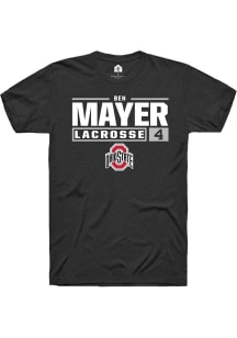 Ben Mayer Black Ohio State Buckeyes NIL Stacked Box Short Sleeve T Shirt