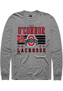 Rally Ohio State Buckeyes Grey NIL Striped Long Sleeve T Shirt