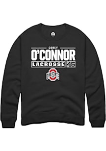 Rally Ohio State Buckeyes Mens Black NIL Stacked Box Long Sleeve Crew Sweatshirt