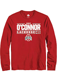 Rally Ohio State Buckeyes Red NIL Stacked Box Long Sleeve T Shirt