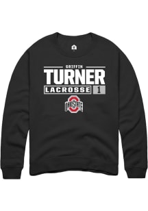 Griffin Turner Rally Mens Black Ohio State Buckeyes NIL Stacked Box Crew Sweatshirt