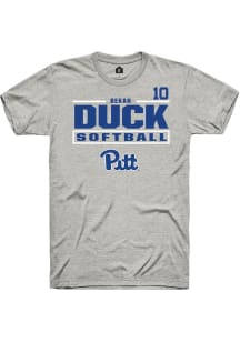 Bekah Duck Ash Pitt Panthers NIL Stacked Box Short Sleeve T Shirt