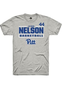 Jajuan Nelson Ash Pitt Panthers NIL Stacked Box Short Sleeve T Shirt
