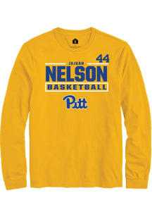 Jajuan Nelson Rally Mens Gold Pitt Panthers NIL Stacked Box Tee