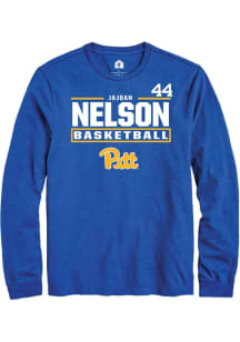 Jajuan Nelson Rally Mens Blue Pitt Panthers NIL Stacked Box Tee