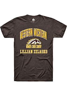 Lillian Zelasko  Western Michigan Broncos Brown Rally NIL Arch Logo Short Sleeve T Shirt