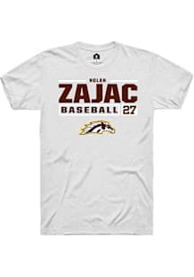 Nolan Zajac  Western Michigan Broncos White Rally NIL Stacked Box Short Sleeve T Shirt