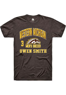 Owen Smith Brown Western Michigan Broncos NIL Arch Logo Short Sleeve T Shirt