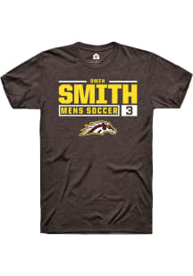 Owen Smith Brown Western Michigan Broncos NIL Stacked Box Short Sleeve T Shirt