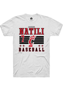 Jackson Natili White Cincinnati Bearcats NIL Striped Short Sleeve T Shirt