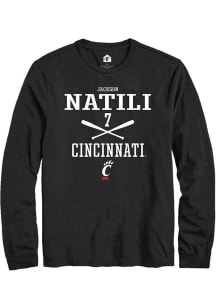 Jackson Natili Rally Mens Black Cincinnati Bearcats NIL Sport Icon Tee