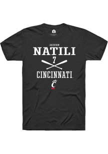 Jackson Natili Black Cincinnati Bearcats NIL Sport Icon Short Sleeve T Shirt