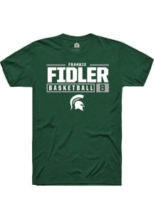 Frankie Fidler Green Michigan State Spartans NIL Stacked Box Short Sleeve T Shirt