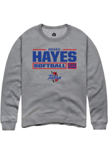 Abigail Hayes Rally Mens Graphite Tulsa Golden Hurricane NIL Stacked Box Crew Sweatshirt