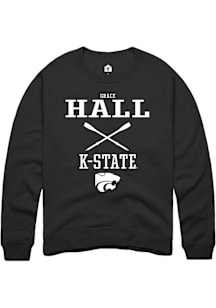 Grace Hall  Rally K-State Wildcats Mens Black NIL Sport Icon Long Sleeve Crew Sweatshirt