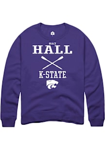 Grace Hall  Rally K-State Wildcats Mens Purple NIL Sport Icon Long Sleeve Crew Sweatshirt