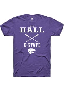 Grace Hall Purple K-State Wildcats NIL Sport Icon Short Sleeve T Shirt