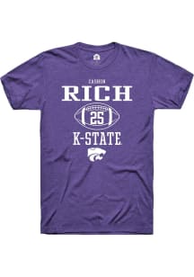 Zashon Rich Purple K-State Wildcats NIL Sport Icon Short Sleeve T Shirt