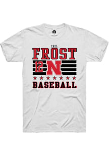 Cael Frost White Nebraska Cornhuskers NIL Striped Short Sleeve T Shirt