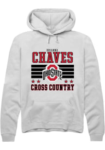 Brianna Chaves Rally Mens White Ohio State Buckeyes NIL Striped Hooded Sweatshirt