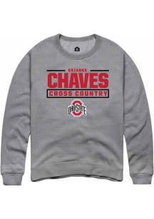 Brianna Chaves Rally Mens Graphite Ohio State Buckeyes NIL Stacked Box Crew Sweatshirt