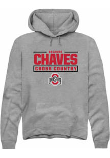 Brianna Chaves Rally Mens Graphite Ohio State Buckeyes NIL Stacked Box Hooded Sweatshirt