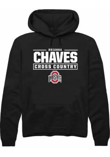Brianna Chaves Rally Mens Black Ohio State Buckeyes NIL Stacked Box Hooded Sweatshirt