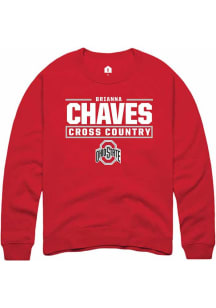 Brianna Chaves Rally Mens Red Ohio State Buckeyes NIL Stacked Box Crew Sweatshirt