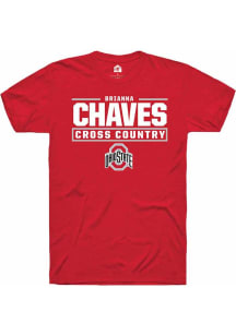 Brianna Chaves Red Ohio State Buckeyes NIL Stacked Box Short Sleeve T Shirt