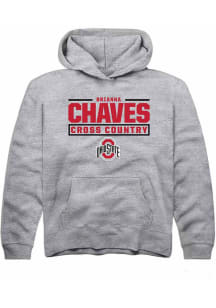 Brianna Chaves Rally Youth Grey Ohio State Buckeyes NIL Stacked Box Long Sleeve Hooded Sweatshirt