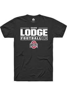 Shawn Lodge Black Ohio State Buckeyes NIL Stacked Box Short Sleeve T Shirt