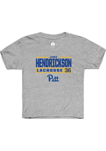 jenna hendrickson Rally Youth Grey Pitt Panthers NIL Stacked Box Short Sleeve T-Shirt
