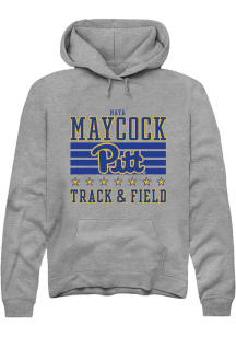 Maya Maycock Rally Mens Grey Pitt Panthers NIL Striped Hooded Sweatshirt