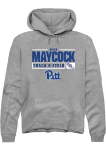 Maya Maycock Rally Mens Graphite Pitt Panthers NIL Stacked Box Hooded Sweatshirt