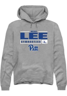 Meika Lee Rally Mens Graphite Pitt Panthers NIL Stacked Box Hooded Sweatshirt