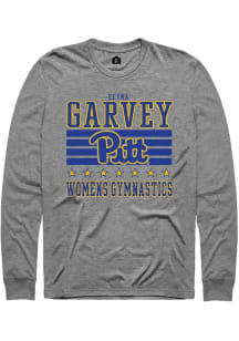 Reyna Garvey Rally Mens Grey Pitt Panthers NIL Striped Tee