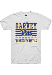Reyna Garvey White Pitt Panthers NIL Striped Short Sleeve T Shirt