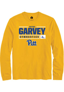 Reyna Garvey Rally Mens Gold Pitt Panthers NIL Stacked Box Tee