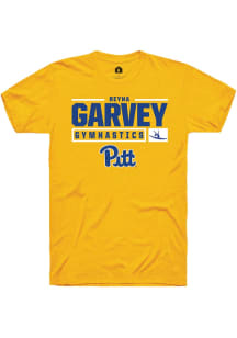 Reyna Garvey Gold Pitt Panthers NIL Stacked Box Short Sleeve T Shirt