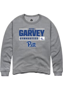 Reyna Garvey Rally Mens Graphite Pitt Panthers NIL Stacked Box Crew Sweatshirt