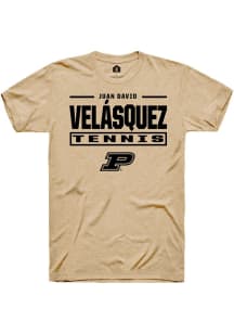 Juan David Velásquez Tan Purdue Boilermakers NIL Stacked Box Short Sleeve T Shirt