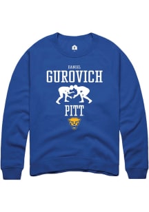 Daniel Gurovich Rally Mens Blue Pitt Panthers NIL Sport Icon Crew Sweatshirt