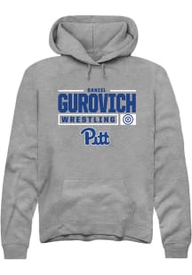 Daniel Gurovich Rally Mens Graphite Pitt Panthers NIL Stacked Box Hooded Sweatshirt