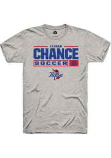 Hannah Chance Ash Tulsa Golden Hurricane NIL Stacked Box Short Sleeve T Shirt